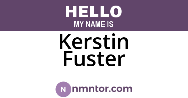 Kerstin Fuster