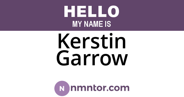 Kerstin Garrow