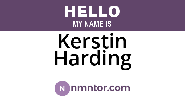 Kerstin Harding