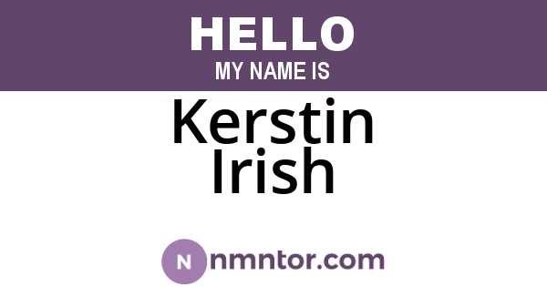 Kerstin Irish