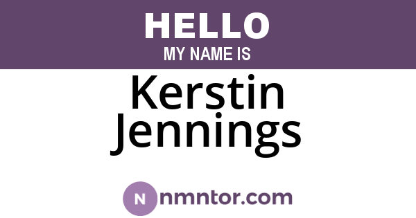 Kerstin Jennings