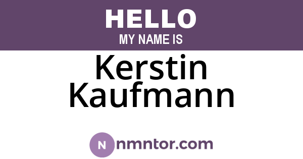 Kerstin Kaufmann