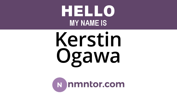 Kerstin Ogawa