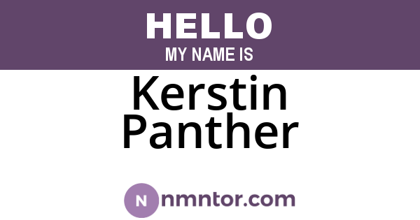 Kerstin Panther
