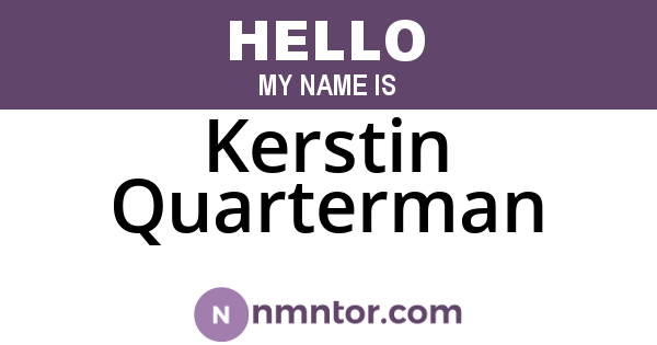 Kerstin Quarterman