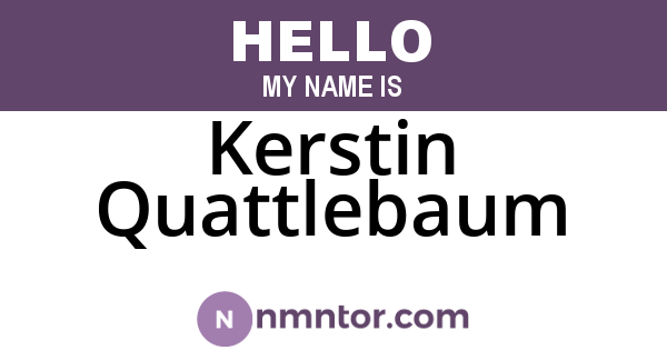 Kerstin Quattlebaum