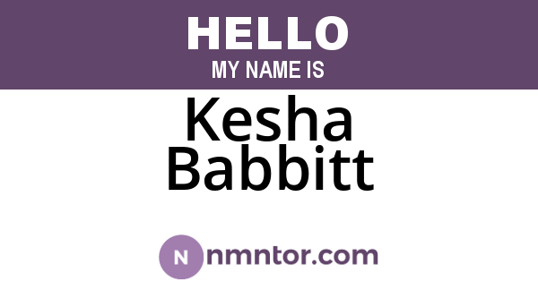 Kesha Babbitt