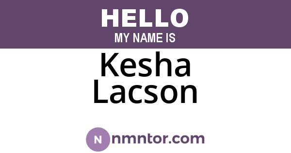 Kesha Lacson