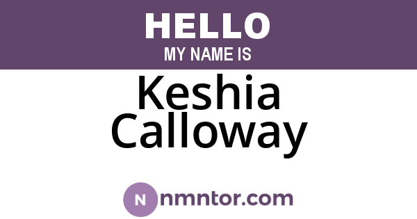 Keshia Calloway