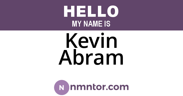 Kevin Abram