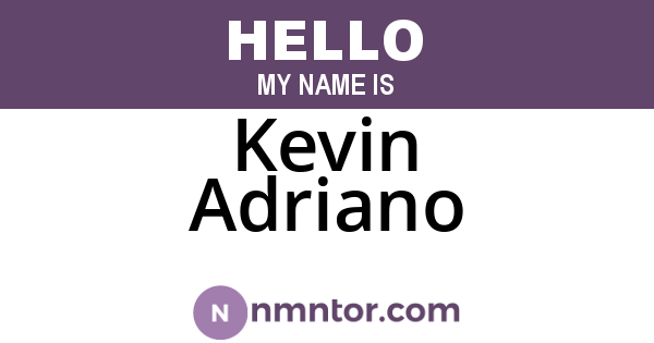Kevin Adriano