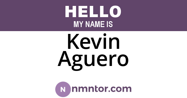 Kevin Aguero