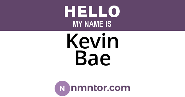 Kevin Bae