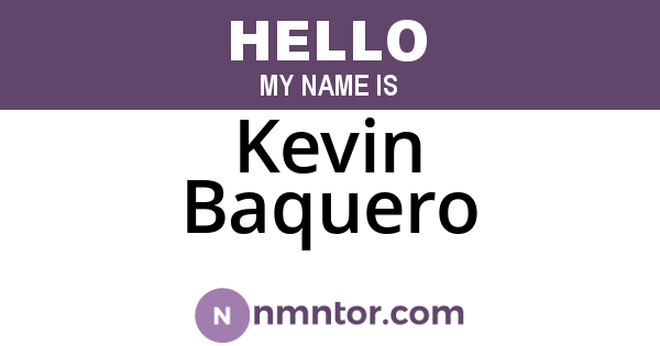 Kevin Baquero