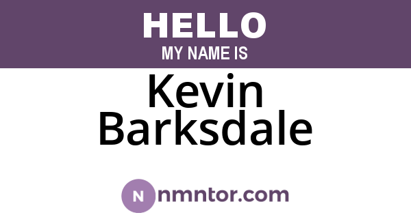 Kevin Barksdale