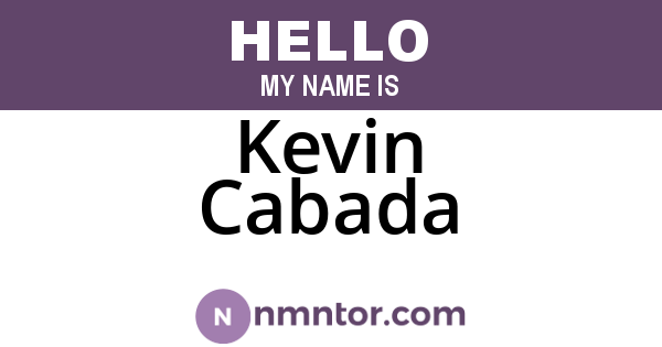 Kevin Cabada