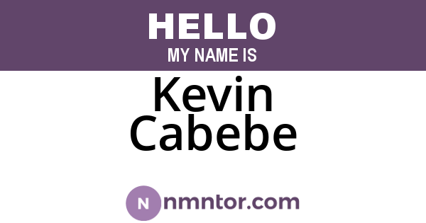 Kevin Cabebe