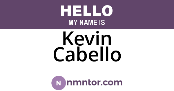 Kevin Cabello