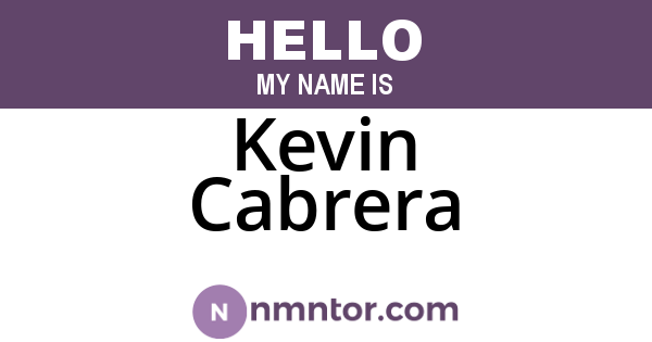 Kevin Cabrera