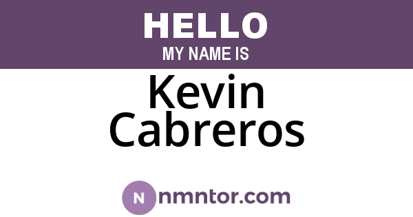Kevin Cabreros