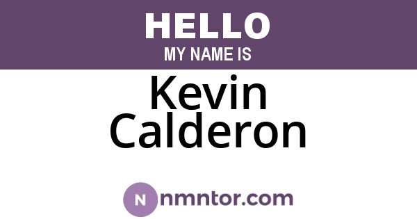 Kevin Calderon