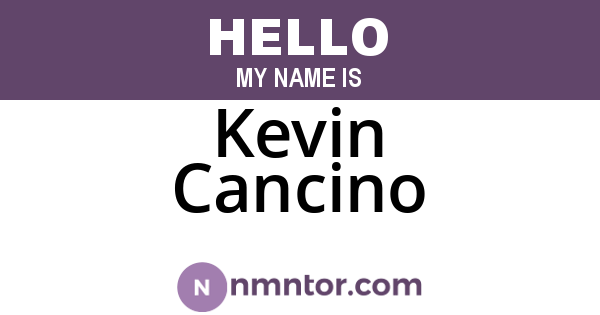 Kevin Cancino