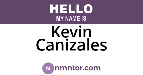 Kevin Canizales
