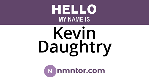 Kevin Daughtry