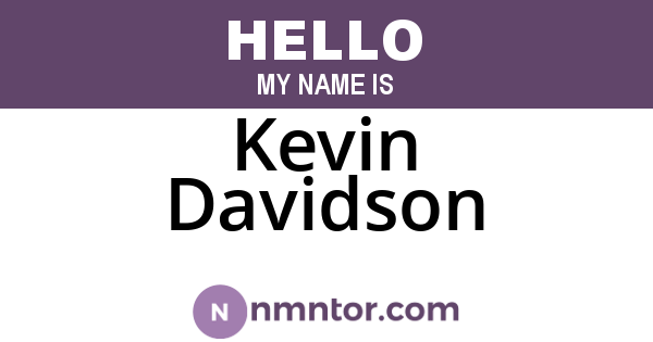 Kevin Davidson