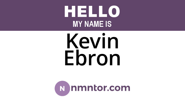 Kevin Ebron
