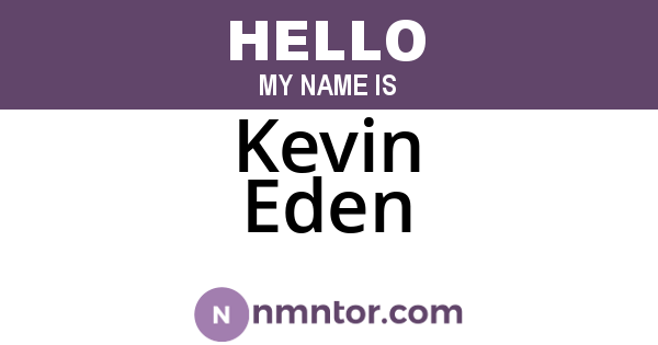 Kevin Eden