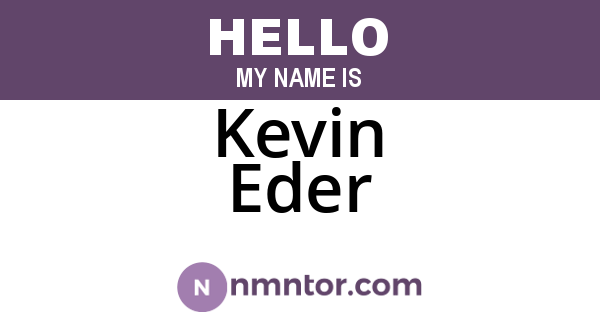 Kevin Eder