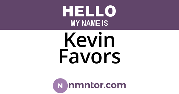 Kevin Favors