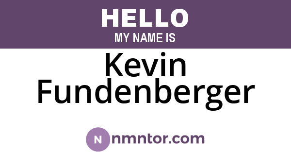 Kevin Fundenberger