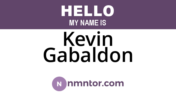 Kevin Gabaldon