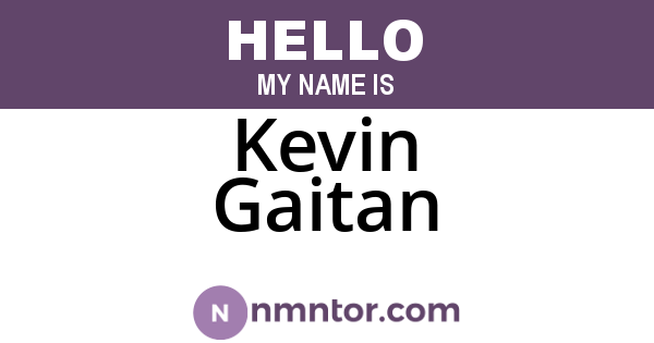 Kevin Gaitan