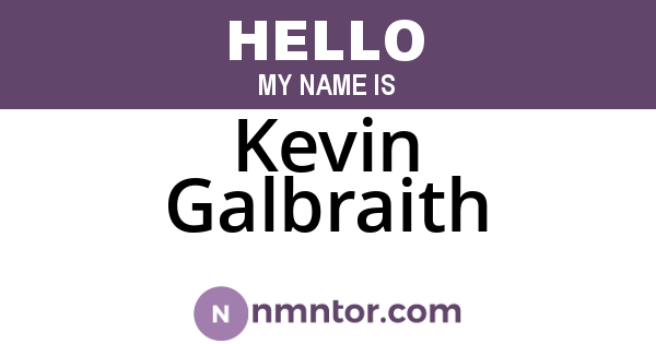 Kevin Galbraith