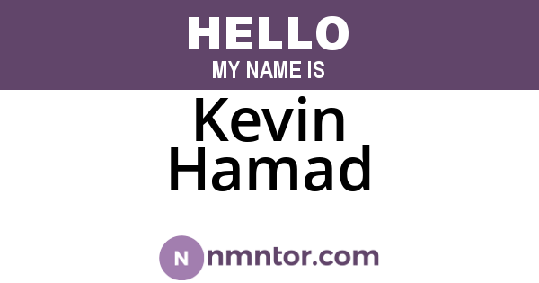 Kevin Hamad