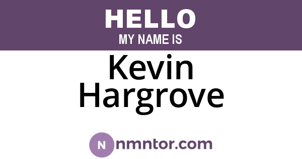 Kevin Hargrove