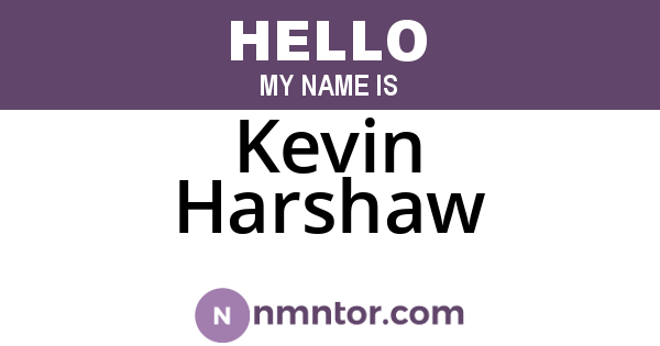 Kevin Harshaw