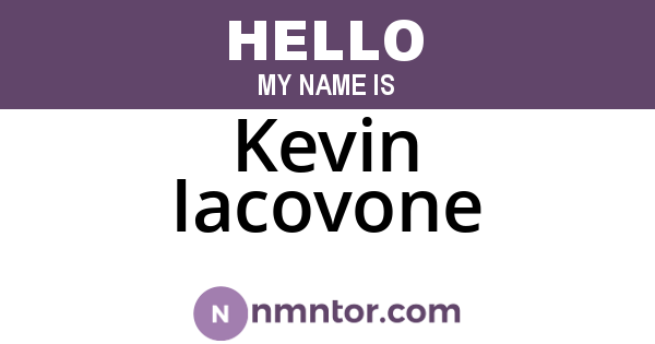 Kevin Iacovone