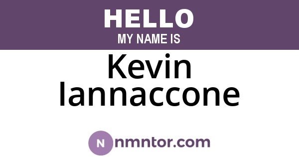 Kevin Iannaccone