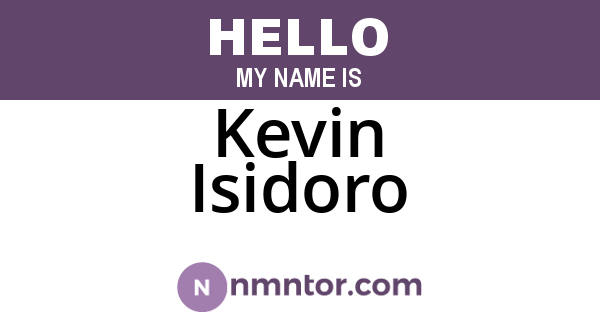 Kevin Isidoro