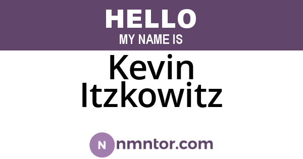 Kevin Itzkowitz