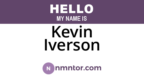 Kevin Iverson