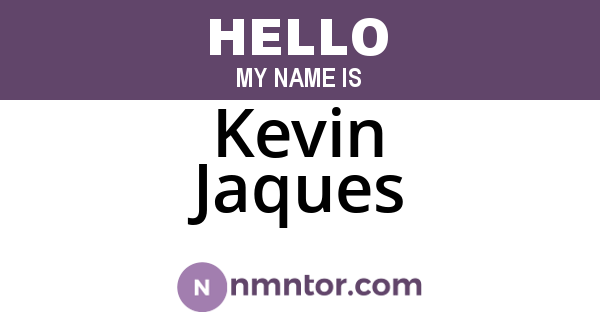 Kevin Jaques