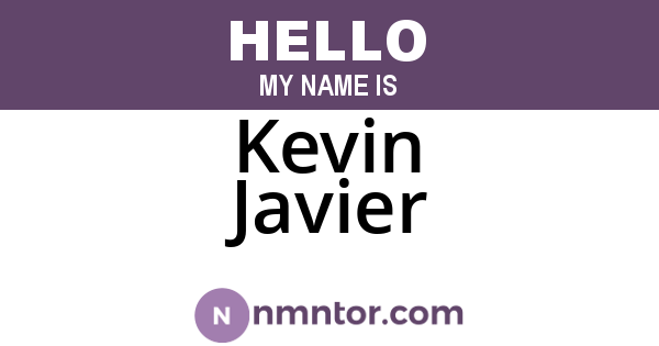 Kevin Javier