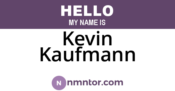 Kevin Kaufmann