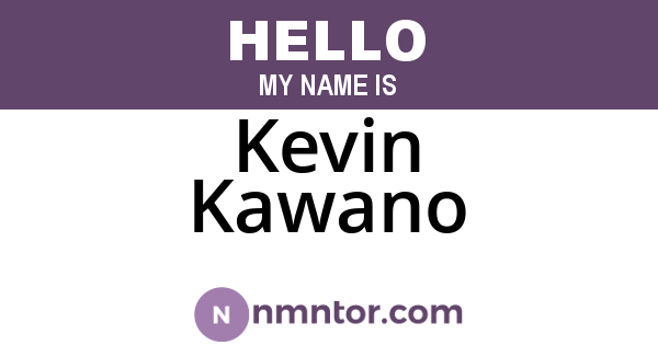 Kevin Kawano
