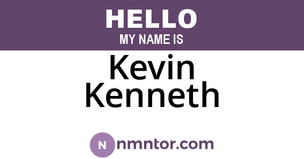 Kevin Kenneth